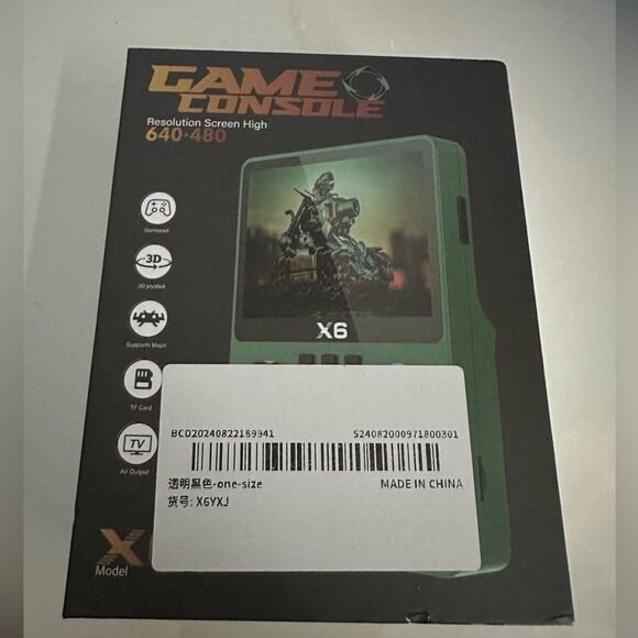 X6 Handheld Retro Video Game Console 3.5 inch Screen 20,000 Games - 32GB - Black - Picture 1 of 7
